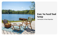 Roll-Top Camp Table Portable Outdoor Furniture Lightweight for Campers, Families