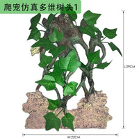 水族箱树脂鱼缸造景装饰爬虫守宫造景树根爬行动物绿植仿生