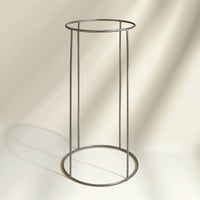Planter Stand with Circular Base Open-Frame Plant Rack Metal for Balcony