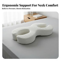 Ergonomic Design Side Sleeper Beauty Pillow Slow Rebound Face Cradle Pillow Reduces Hair Friction for Women, Adults, Nightly Use, Bed, Home