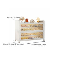 Steel Footwear Storage Unit with Doors Large Capacity Multi-Layer Shoe Rack Sturdy Construction Entryway Storage Cabinet for Families, Hallway