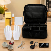 Carrying Case with Foam Dividers Zippered Magnifier Portable for Jewelers