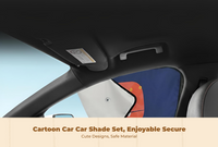 Retractable car window shade blocks sun