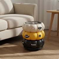 Pumpkin Trash Can Lidded Cartoon Trash Can Segmented