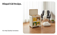 foldable Cabinet with casters Large Capacity Household Storage Foldable Design