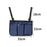 Side Organizer Bag Sturdy Armrest Pouch Heavy-Duty Armrest Bag for Elderly, Outings