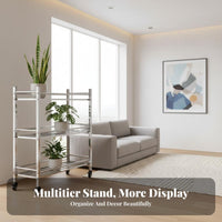 Tiered Rolling Plant Shelf Multi-Tier Design plant Rack Movable with casters