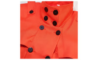High-Collar Red Long Coat Costume Double-Breasted Anime Cosplay Costume Layered Outfit with Pants Fashionable for Conventions