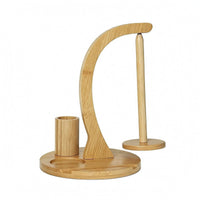 Rotating Yarn Spool Holder 360-Degree Rotation Craft Storage Wood-Grain Finish