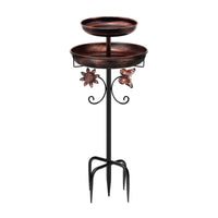 Bird Bath with Stake Metal Birdbath Ornamental for Lawn