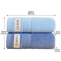 Combed Face Cloths for Bathroom Towels, Pack of 2 Terry Weave 32x68cm Absorbent Face Towel, Reusable Guest Essentials in Polka Dot Patterns