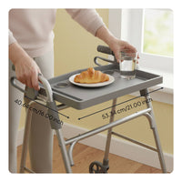 Mobility Aid Tray with Cup Holders Foldable Design Folding Mobility Aid Tray