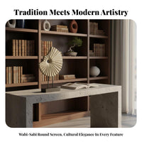 Interwoven Rings Decorative Piece Wabi-Sabi Design Ring-Shaped Figurine Modern Design Visually Striking-Catching Centerpiece