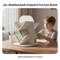 Rotating Book Tower Stable Base Rotating Tower Shelf Adjustable Tiers for Adults