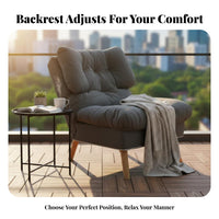 Adjustable Backrest Lounger Foldable Design Adjustable Floor Lounger Multi-Position Ergonomic Support for Teens, Hobbyists