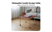 Iridescent Pedestal Table Nordic Design Home Furniture Space-Saving for Renters