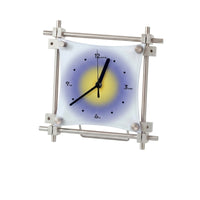 Analog Clock with Stand Modern Square Acrylic Clock Minimalist for Bedside Table, Office, Living Room