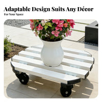 Wheeled Pot cart 360° Rotating Casters Planter stand sturdyDuty for Homeowners