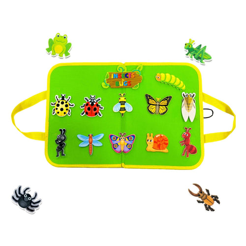 Busy Book Quiet Travel Toy Self-Directed for Airplane, Home, Toddlers