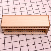 Wooden Brush Stand Detachable Wall Mount Brush Holder Freestanding Standing