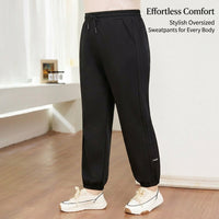 Joggers for Women UK with High Waist and Drawstring, Cuffed Tracksuit Bottoms in Polyester Blend, Baggy Fit Ladies for Sports and Work