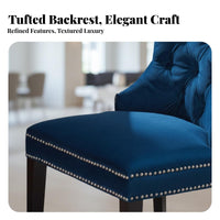 Tufted Highrear Dining Chair French Country design Seating Furniture sturdy Wood Legs 500 Lbs Weight Capacity for Home Office