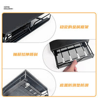 Coffee Tabletop Storage Rack with Dust Cover