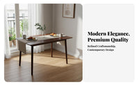 Spacious Tabletop Nordic Design Dining Table Sturdy Structure Rectangular Dining Table Long-Lasting and Wear-Resistant Home Furniture Easy to Assemble for Apartment Dwellers, Families, Homeowners, Living Room