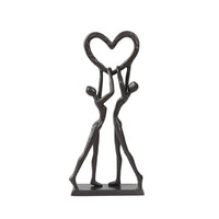 Iron Art Sculpture Hand-Forged Couple Figurine Modern for Couples