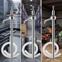 Stainless Steel Oil Extractor Pump Anti-Backflow Manual Oil Extractor Hand-Operated Heavy Duty for Mechanics, DIYers, Garage, Workshop