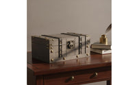 Storage Chest with Hinged Top Rustic Storage Chest Decorative Furniture for Living Room