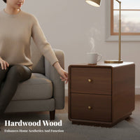 Space-Saving Rolling C-Table Mobile Design Household Furniture Vintage Look Multi-Functional for Apartment Dwellers, Home Workers, Laptop Users, Living Room, Small Spaces, Bedroom
