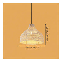 Woven Bamboo Hanging Light Easy Installation Bamboo Hanging Light for Balcony