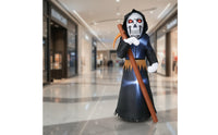 Outdoor Inflatable Reaper with Blade Freestanding Inflatable Grim Reaper Creepy Spooky for Yard, Halloween Party