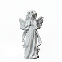 Praying Girl Angel Figurine Floral Headpiece Praying Angel Figurine