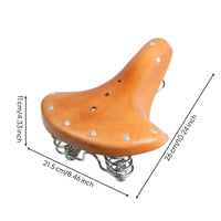 Vintage Cycle Saddle Comfortable Leather Cycle Saddle Vintage Bike Seat High Quality for Cyclists, Leisure Riding