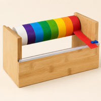 Wooden Desktop Tape Dispenser Sturdy Office Supply Cute Design