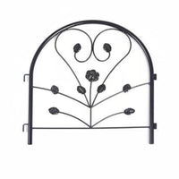 Wrought Iron Fence Panel Decorative Garden Border Waterproof Interlocking Landscape Fence for Yard, Park