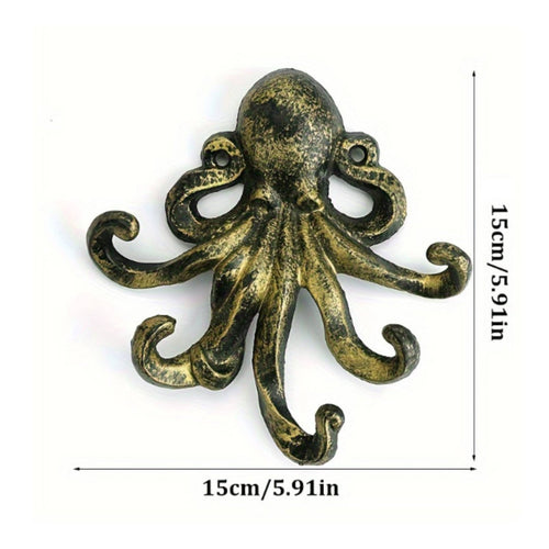Sea Creature Wall Hook Rustic Sea Creature Hook with Screws Hooks for Washroom