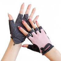 Half-Finger Gym Gloves Quick-Evaporating Half-Finger Workout Gloves Breathable Material for Women, Cyclists, Rock Climbing