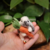 Wool Felt Carrot Bunny Craft Kit