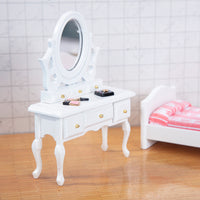 1:12 Dollhouse Vanity Table Model Accessory Miniature Furniture Bedroom Photo Prop