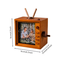 Retro TV Photo Frame Rechargeable Decor Compact for Desk