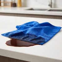 40cm x 40cm Microfibre Cloth for Cleaning Supplies, Textured Colour Fast Cloth, Absorbent Midweight Construction for Kitchen, Glass and Floor