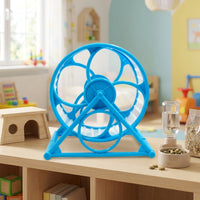 Silent Hamster Wheel and Hamster Exercise Wheel, 12.5cm Design with Triangular Support, Easy Disassembly for Small Pet Cage Accessories
