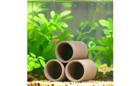 Aquarium Ceramic Terracotta Cave with Openings Hollow Aquatic Habitat Shelter for Shrimp