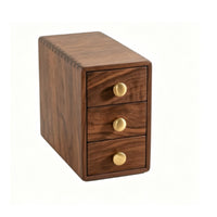 Walnut Desk Organizer Natural Desktop Cabinet Fully Assembled for Professionals