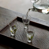 Japanese and Design Sake Glass Elegant Design Hammered Glass Beverage Vessel