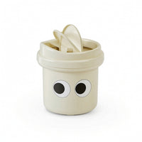 Trash Bin with Flip-Top Lid Cute Trash Can with Lid Compact for Bathroom