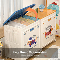 Foldable Wheeled Storage container two-way entry Compressible Wheeled Chest Easy Assembly